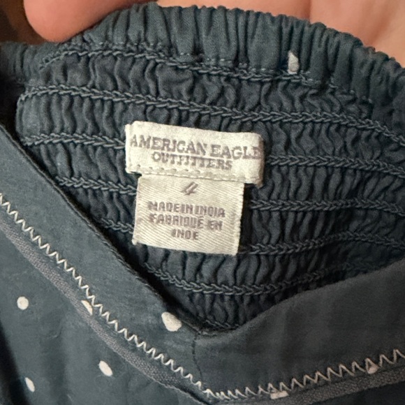 American Eagle Outfitters Blue Polka Dot Mini Dress - Picture 3 of 3